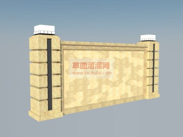 欧式景观墙欧SU模型
