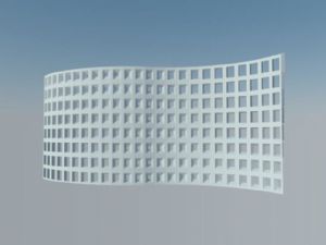 波浪形状镂空SU模型