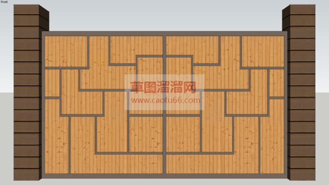 怎么画景墙围SU模型