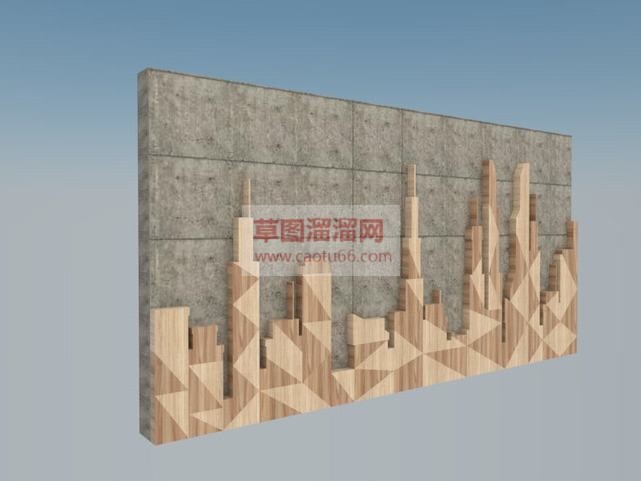 城市主题景墙SU模型