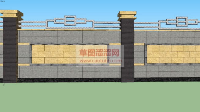 欧式围墙的免SU模型