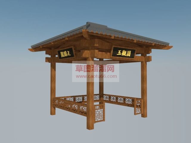 如何用画亭子SU模型