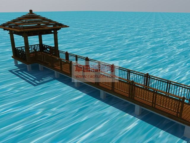 怎么建木栈道SU模型