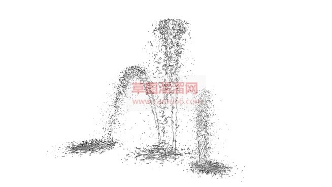 怎么做喷泉水SU模型