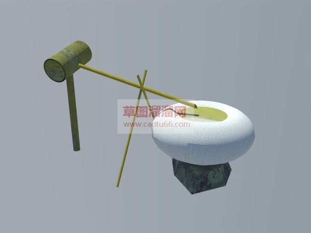 日式水景竹子SU模型
