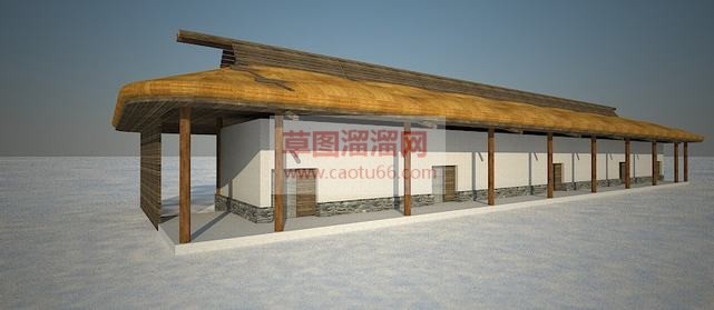茅草房免费SU模型