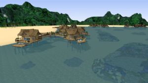 海景房度假屋SU模型 免费sketchup模型下载
