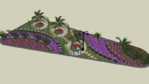 画公园花圃SU模型