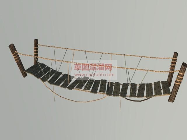 木制吊桥SU模型