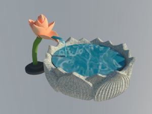 荷花水池景观SU模型