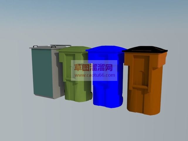 环保垃圾桶垃SU模型