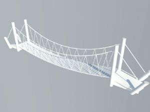 木质吊桥SU模型 免费sketchup模型下载