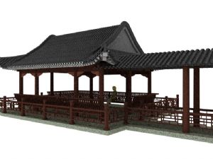 凉亭SU模型 免费sketchup模型下载