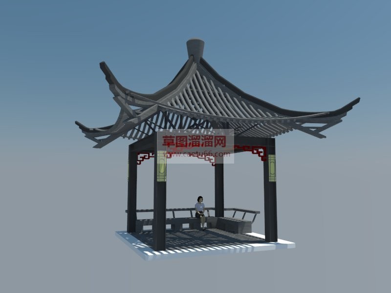 亭子SU模型