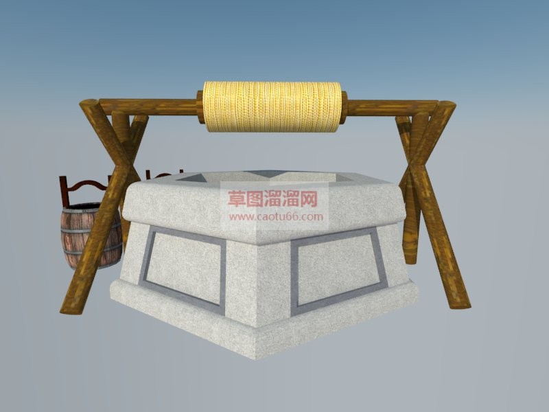 中式水井SU模型