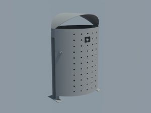 铝皮垃圾箱垃SU模型
