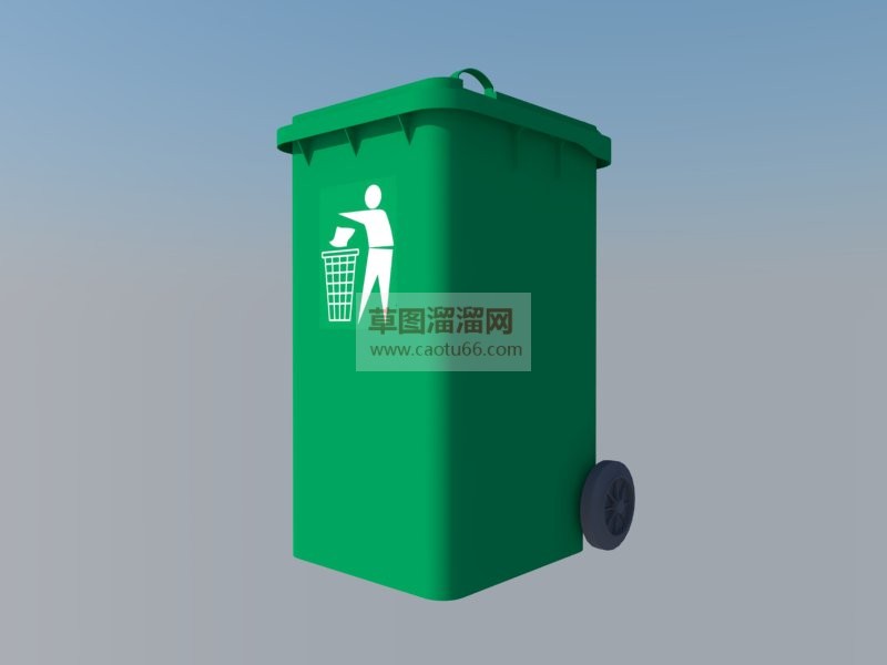 朔料垃圾桶SU模型