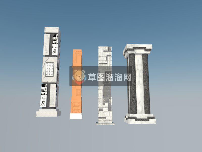 柱子SU模型