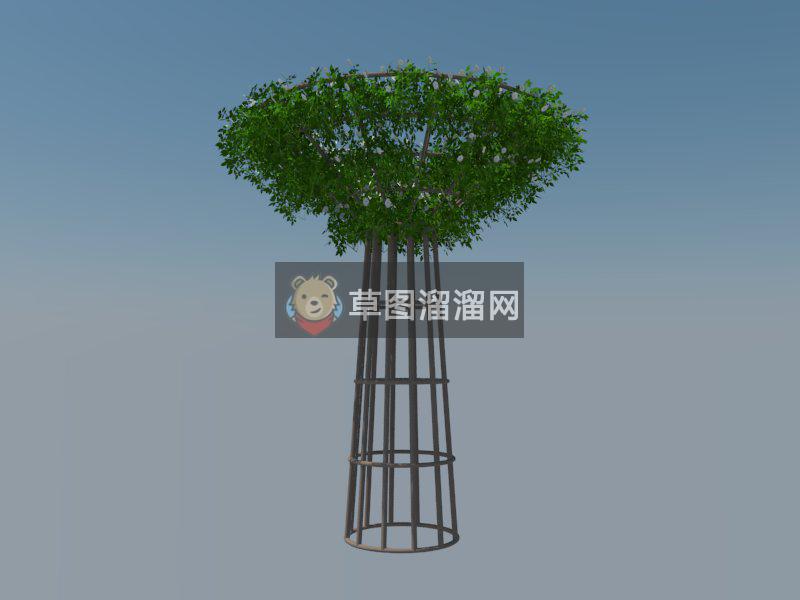 景观小品花架SU模型