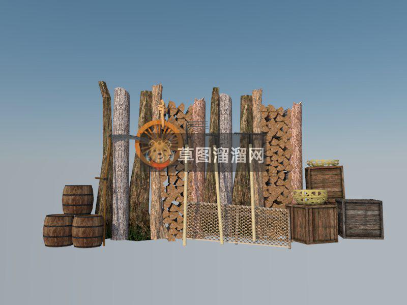 农村乡村小品SU模型