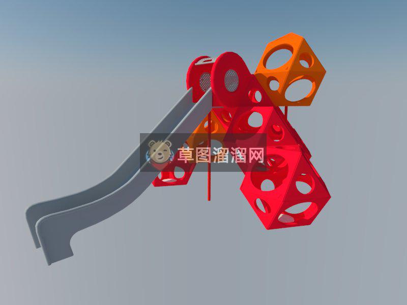 创意滑滑梯SU模型