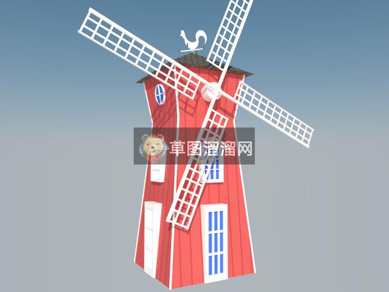 景观风车SU模型