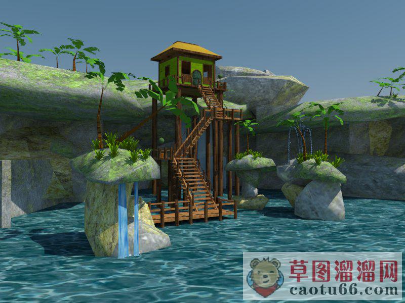 山涧树屋SU模型