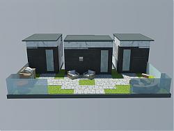 屋顶花园SU模型
