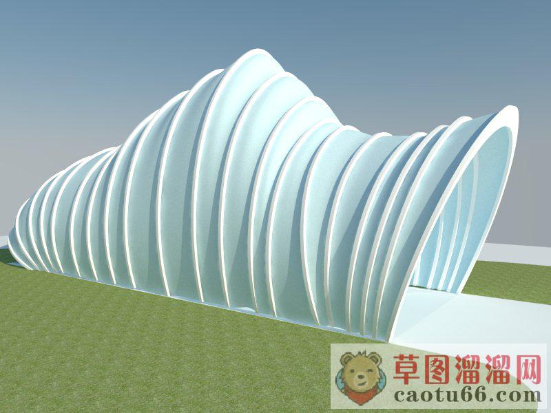 地下车库入口SU模型