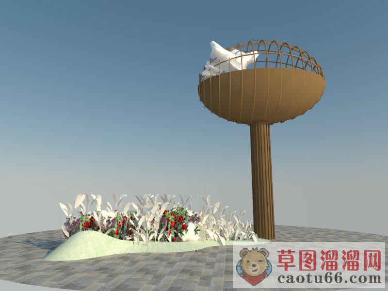 花圃花坛创意SU模型