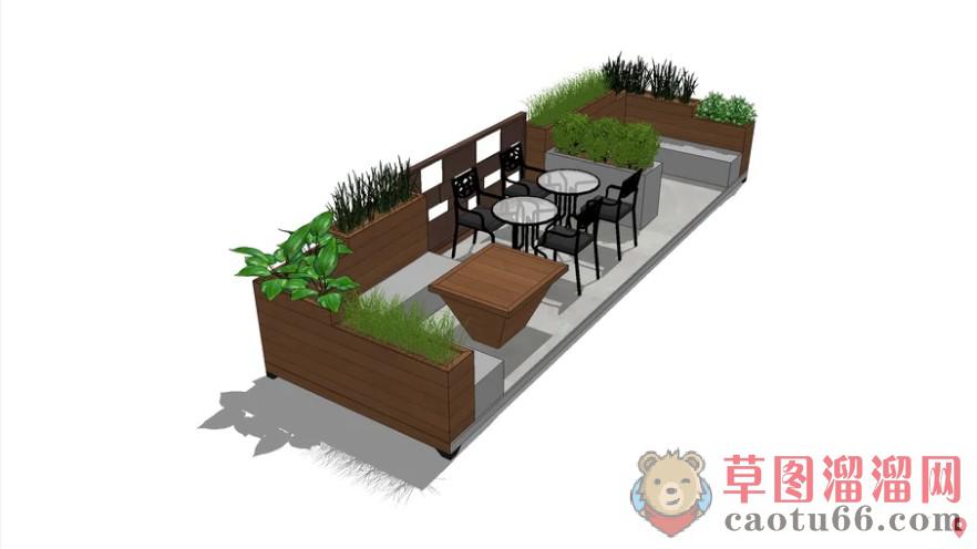 露台花园SU模型