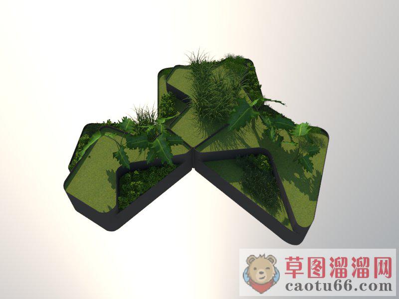 植物花坛SU模型