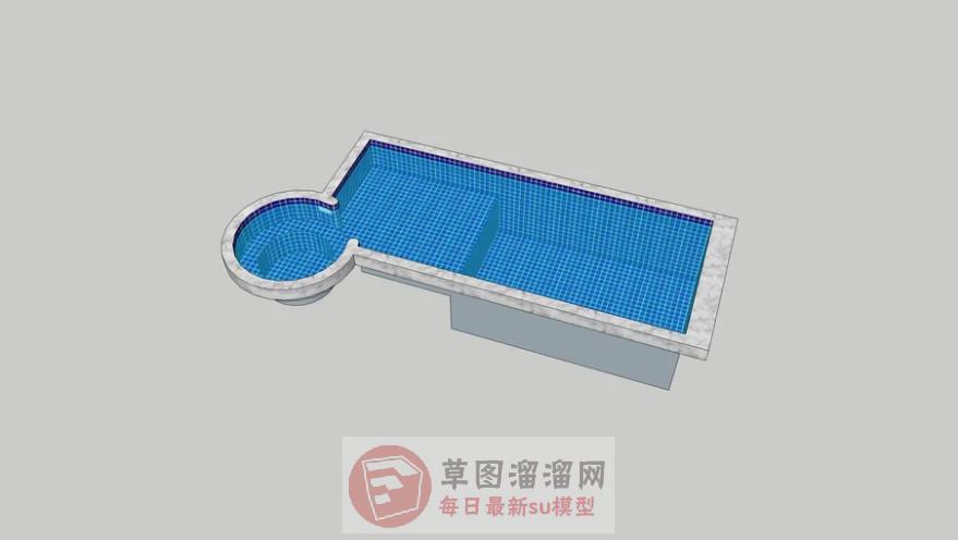 游泳池SU模型