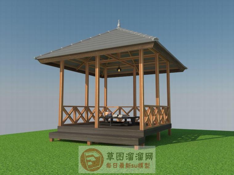 东南亚亭子凉亭SU模型