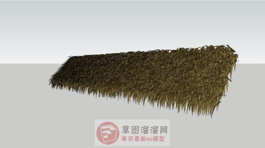 茅草屋顶屋檐SU模型