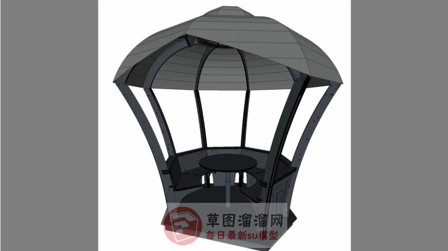 铁艺亭子凉亭SU模型