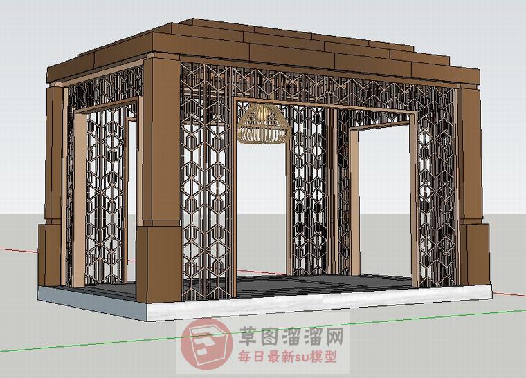廊架亭子SU模型