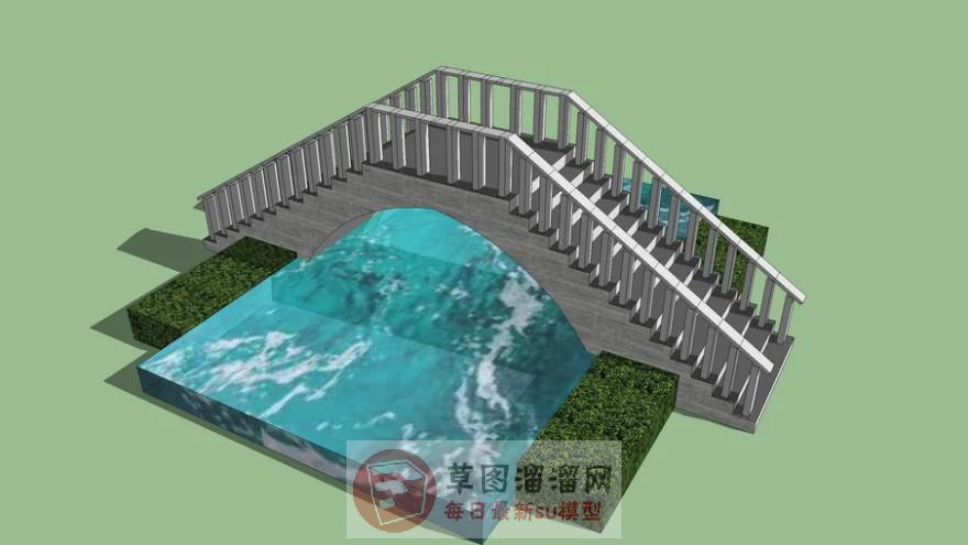 小桥流水SU模型