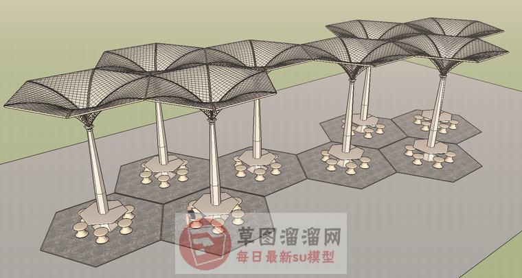 户外座椅景观SU模型