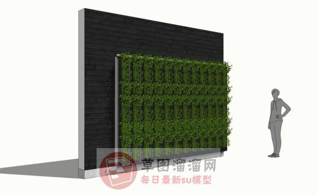 绿植墙垂直绿化SU模型