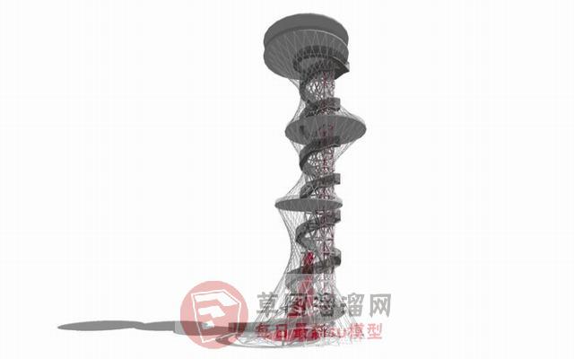 景观塔建筑SU模型