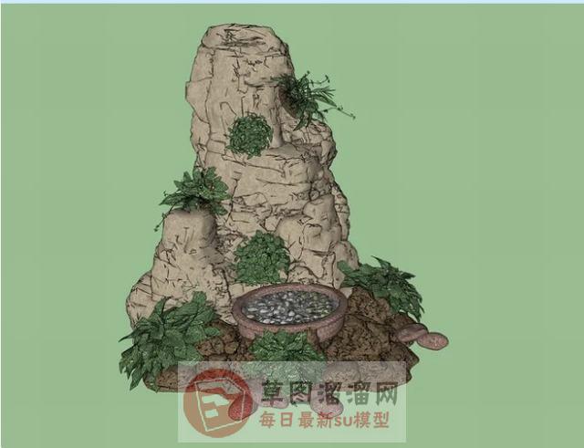 景观假山石头SU模型