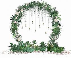 景观植物花圈SU模型
