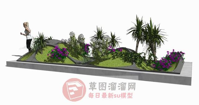 景观花圃花坛SU模型