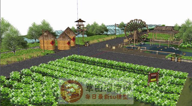 农作蔬菜大棚SU模型