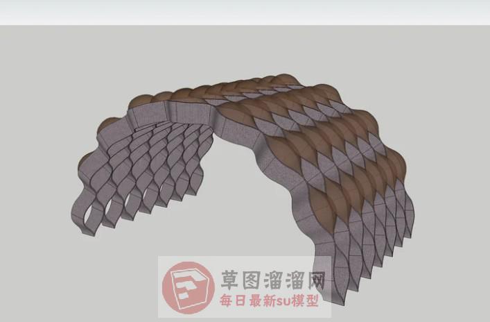 创意廊架SU模型