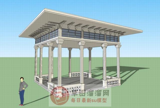 凉亭亭子SU模型