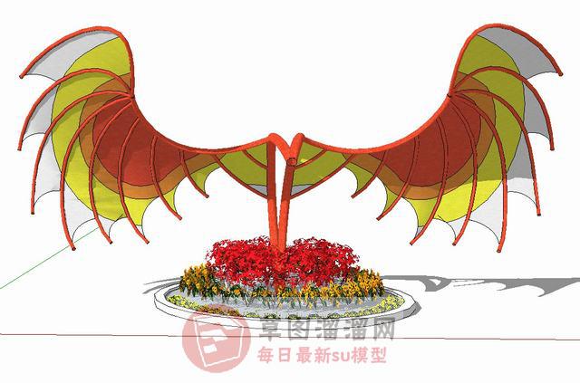 凤凰廊架SU模型