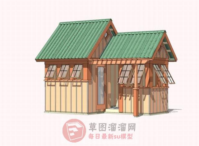 木屋木房子花园木屋SU模型