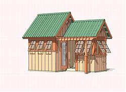 木屋木房子花园木屋SU模型